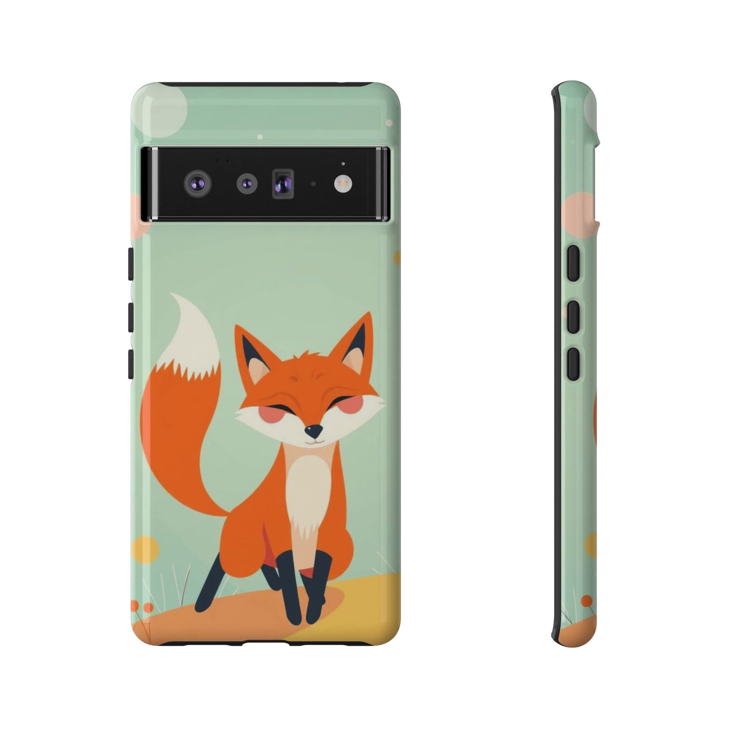 Google Pixel 6 Pro / Glossy Phone Case - Happy Fox Design Phone Case