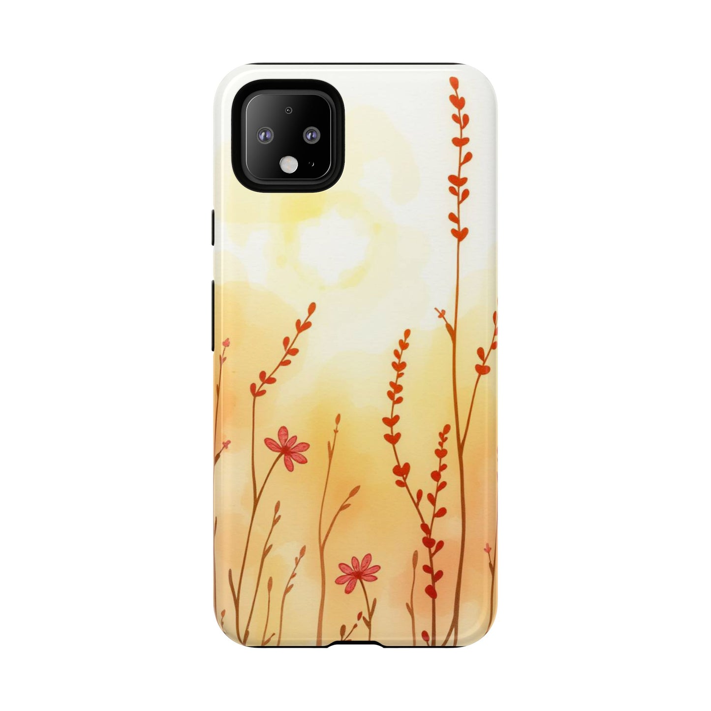 Boho Chic Watercolour Wildflower Dusk Pattern Phone Case
