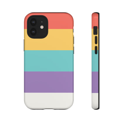 Pastel Rainbow Stripe Pattern Phone Case - Phone Case - iPhone 12 Mini / Glossy