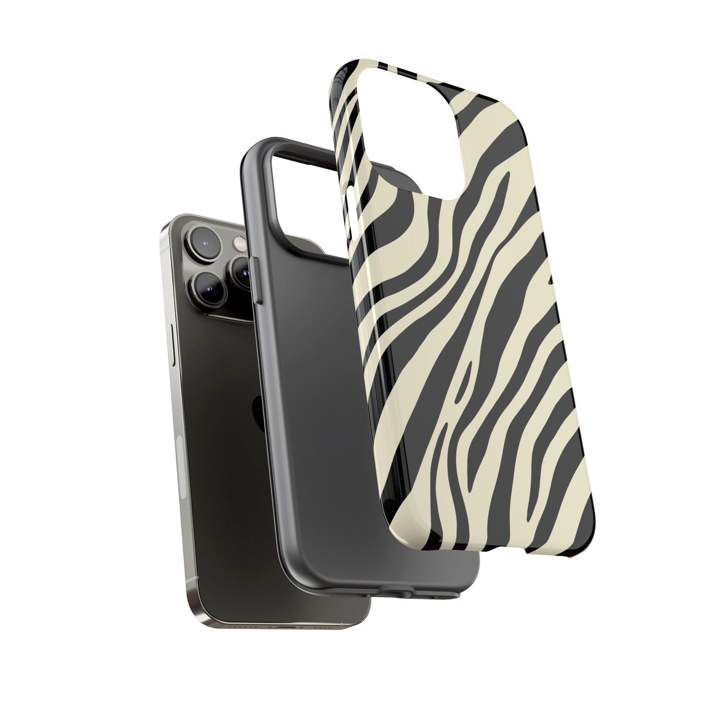Modern Neutral Zebra Print Phone Case