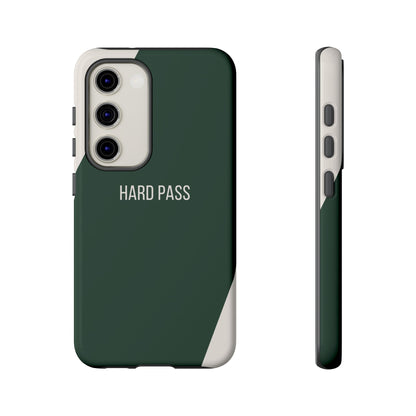 Samsung Galaxy S23 / Glossy Phone Case - Sassy Statement Case ’Hard Pass’ in Green & White