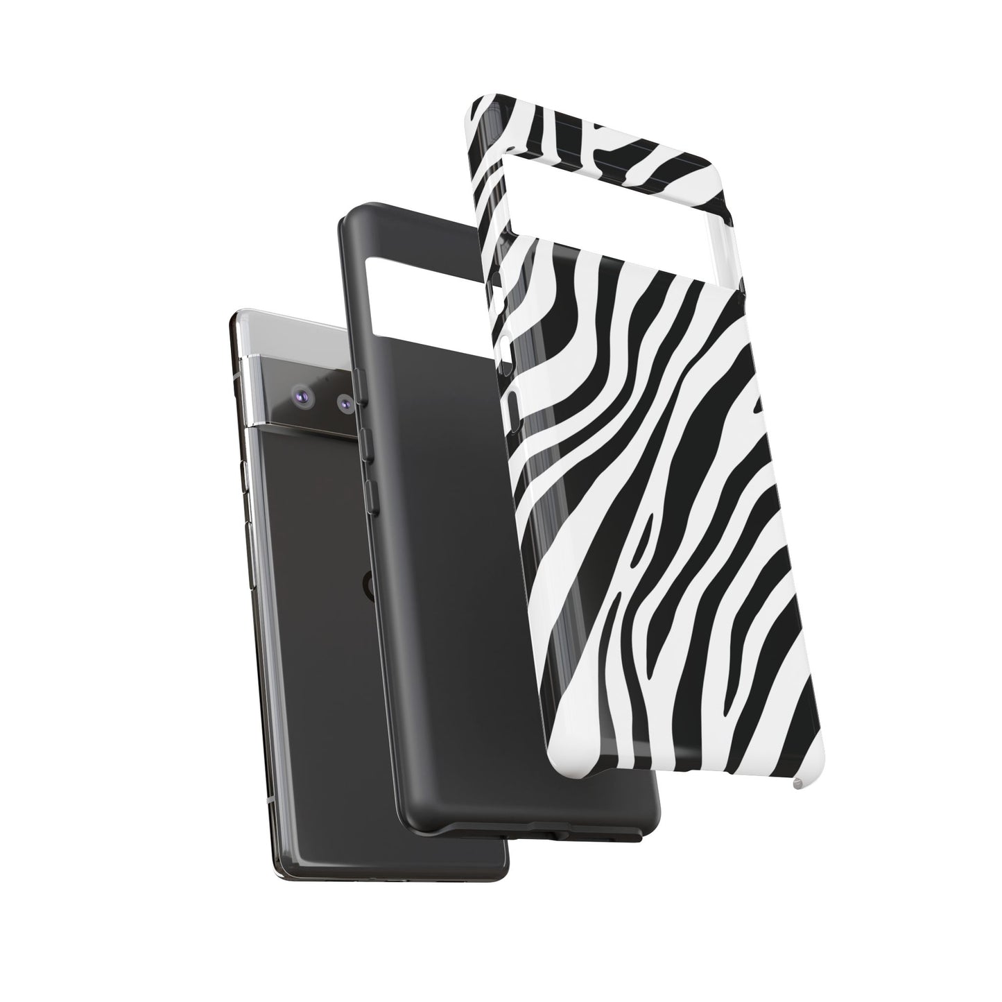 Modern Monochrome Zebra Print Phone Case