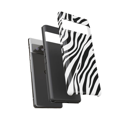 Modern Monochrome Zebra Print Phone Case