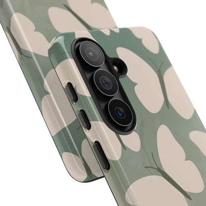 Minimalist Light Green Butterfly Pattern Phone Case - Green Phone Case