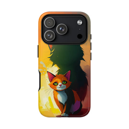 iPhone 17 Pro / Glossy Phone Case - Acrylic Style Shadow Cat Design Phone Case