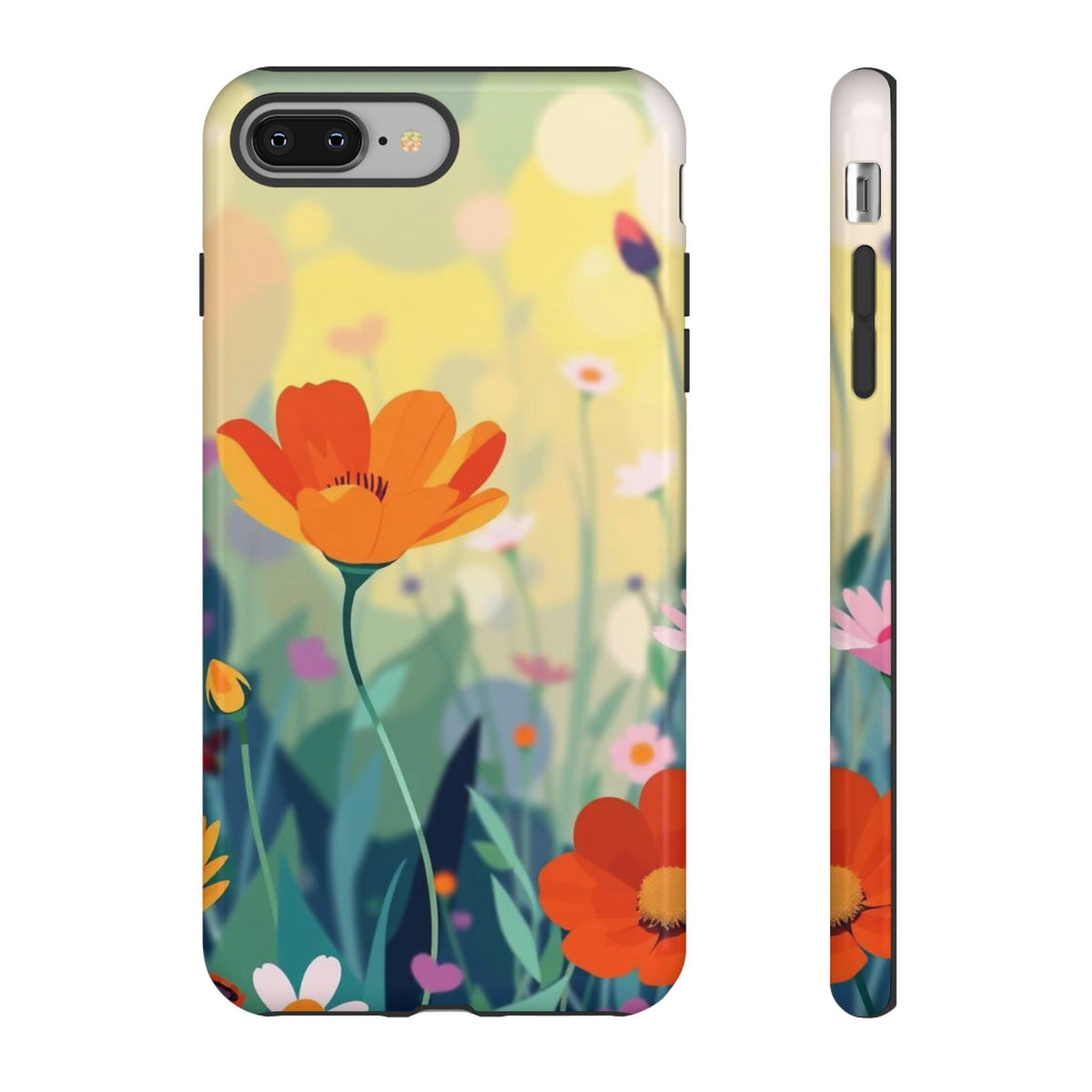 Pop Art Style Wildflower Design Phone Case - Multicolor Phone Case - iPhone 8 Plus / Glossy