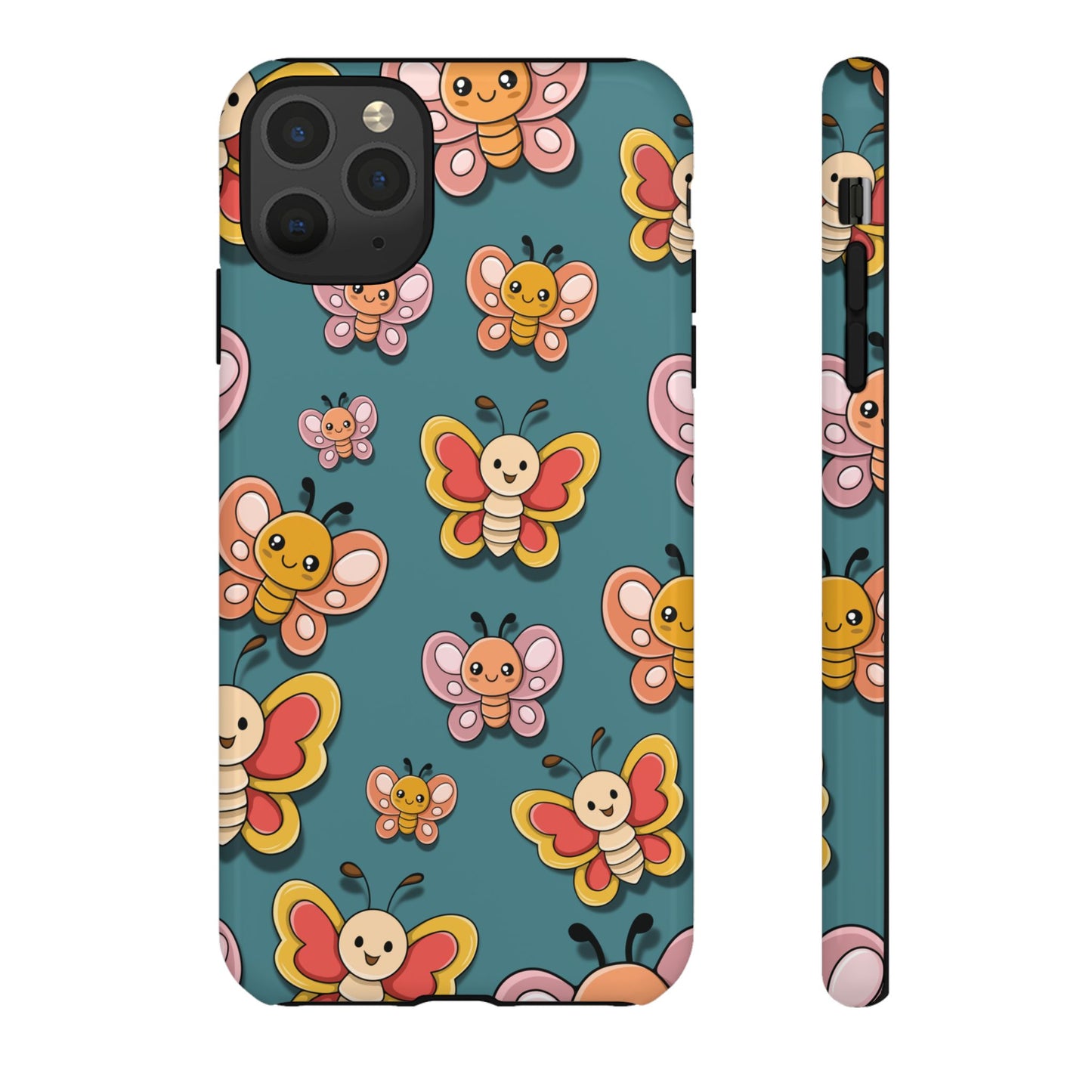 Blue Butterfly Sticker Design Phone Case - Blue Phone Case - iPhone 11 Pro Max / Glossy