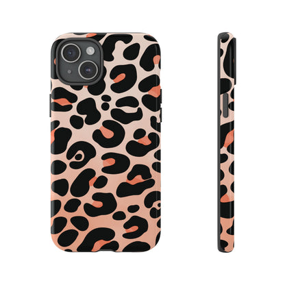 Elegant Peach Leopard Print Phone Case