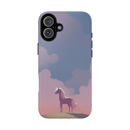 iPhone 16 Plus / Glossy Phone Case - Pony & Cloud Design Phone Case