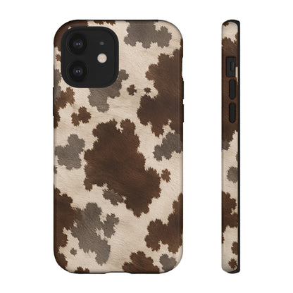 Stylish Mocha Cow Print Phone Case