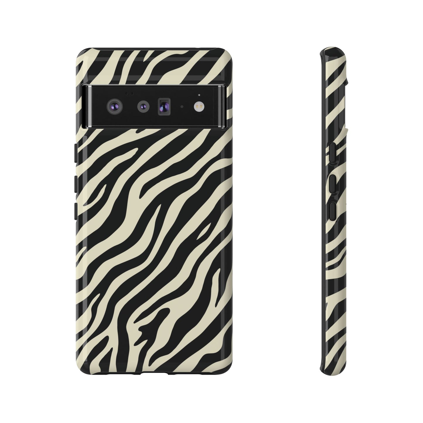 Chic Ivory Zebra Print Phone Case