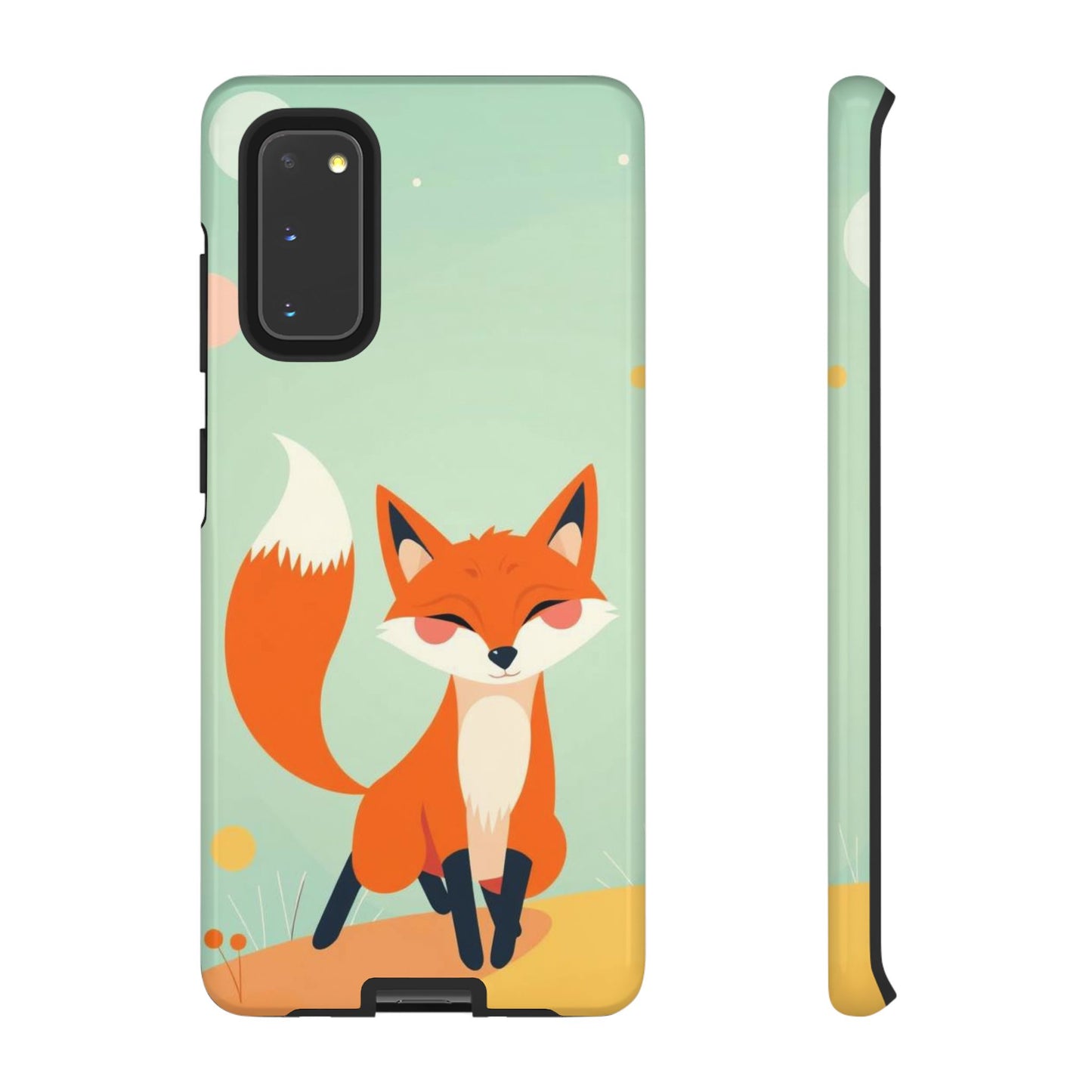 Samsung Galaxy S20 / Glossy Phone Case - Happy Fox Design Phone Case