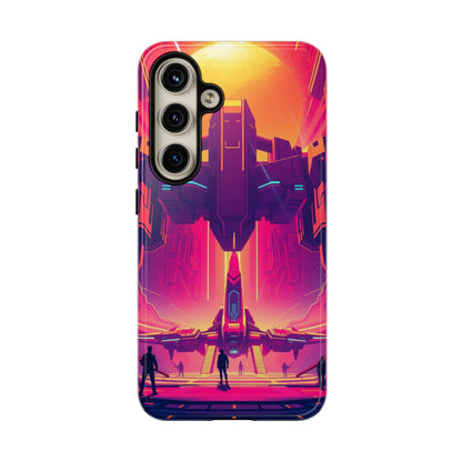 Samsung Galaxy S24 / Glossy Phone Case - Alien Landing Pad Design Phone Case