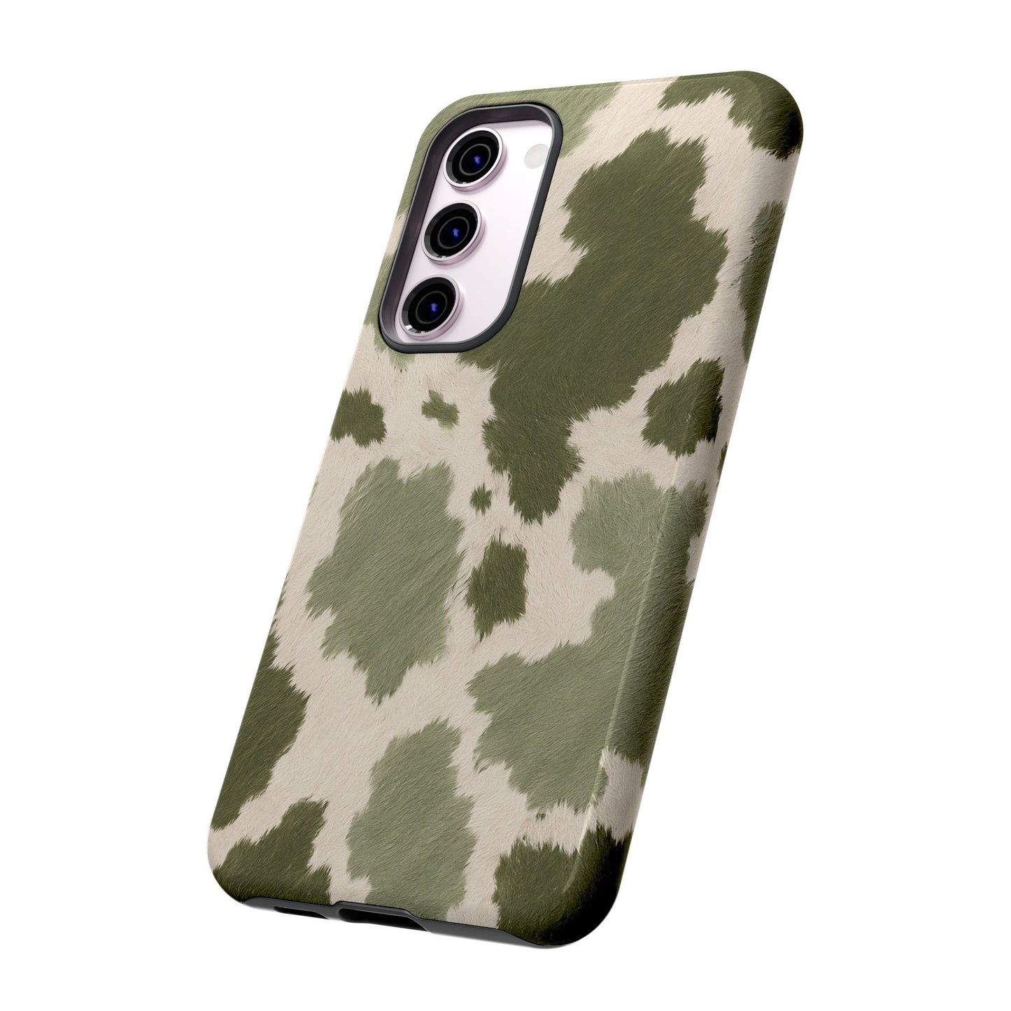 Stylish Olive Green Cow Print Phone Case