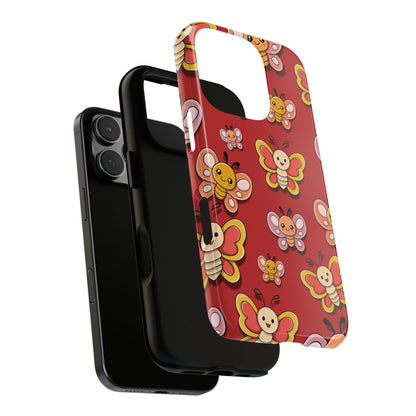 Phone Case - Red Butterfly Sticker Design Phone Case