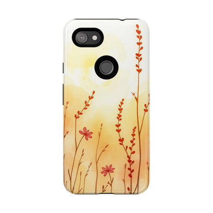 Boho Chic Watercolour Wildflower Dusk Pattern Phone Case