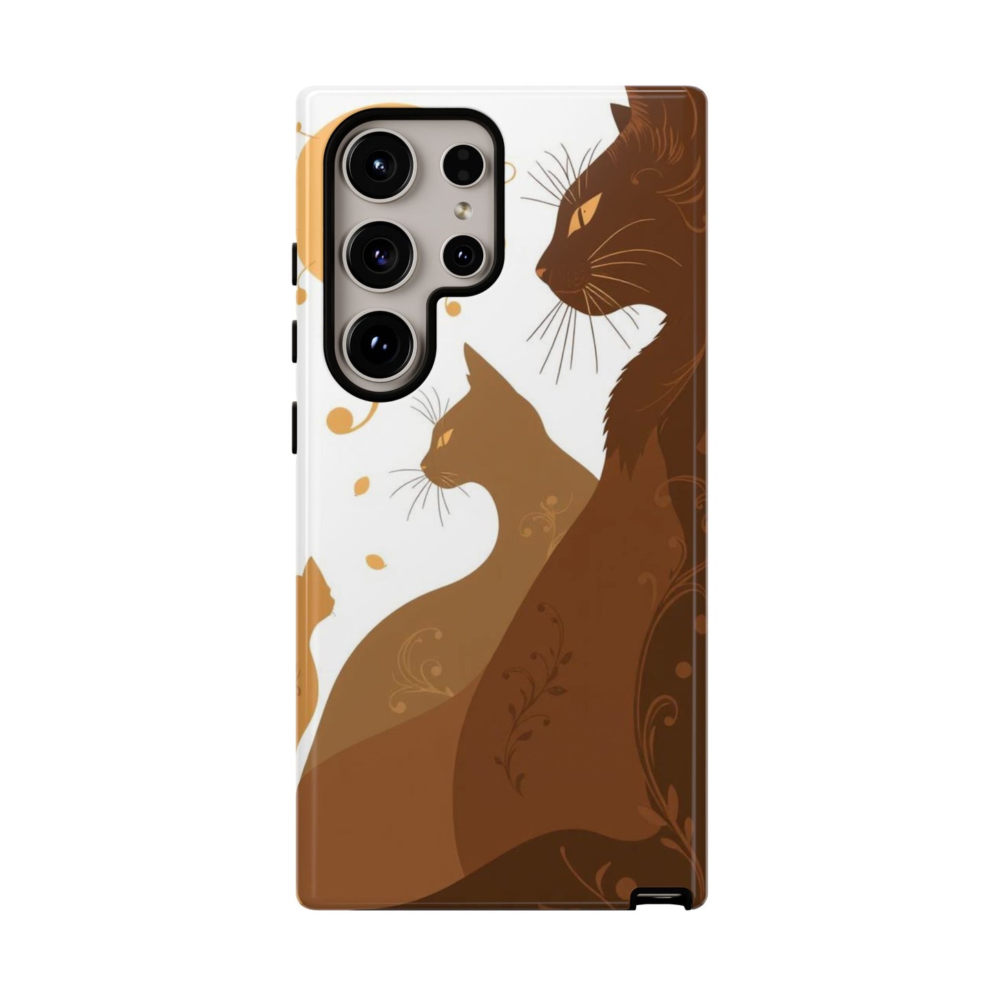 Samsung Galaxy S24 Ultra / Glossy Phone Case - Abstract Cat Pattern Design Phone Case