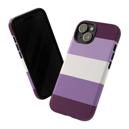 Purple Stripe Pattern Phone Case - Purple Phone Case