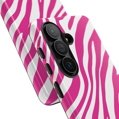 Modern Hot Pink Zebra Print Phone Case