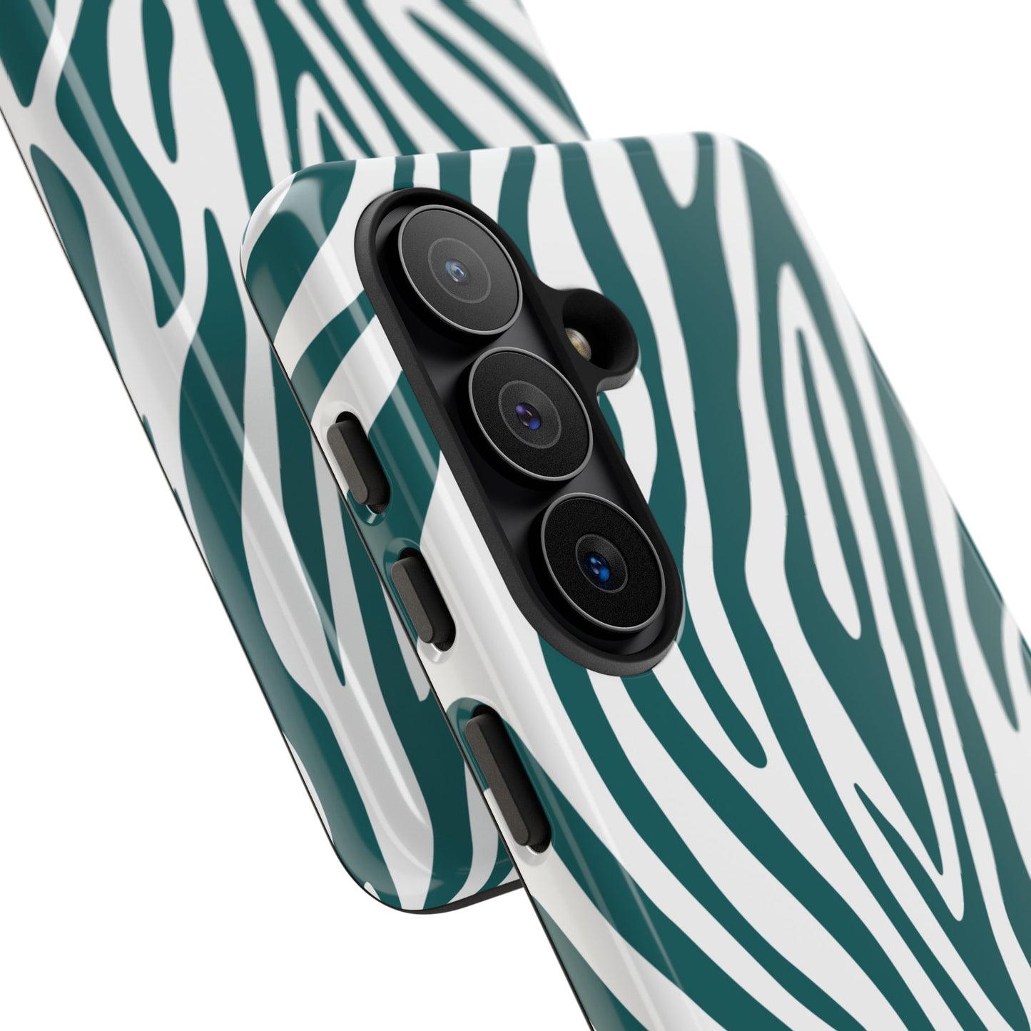 Graphic Teal Tiger Print Phone Case