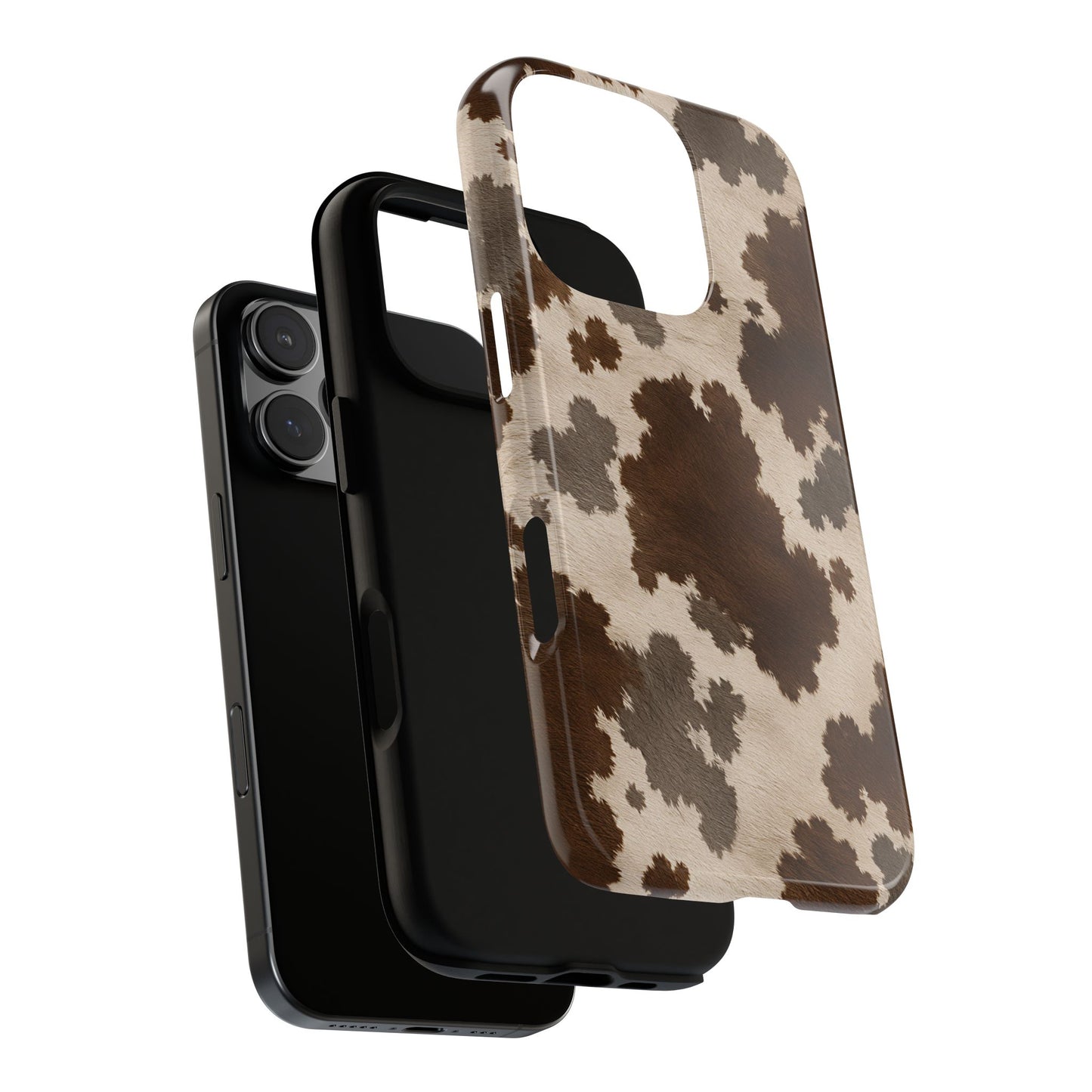 Stylish Mocha Cow Print Phone Case