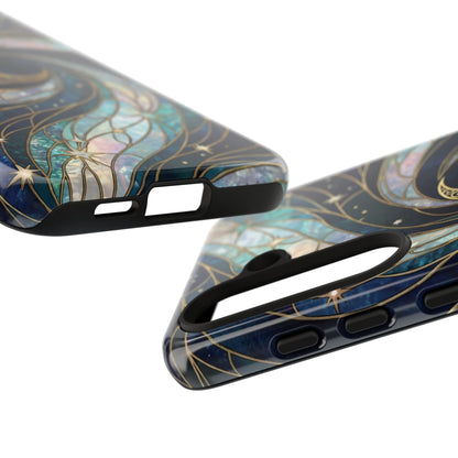 Elegant Navy & Teal Celestial Swirl Phone Case