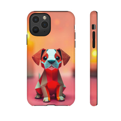 iPhone 11 Pro / Glossy Phone Case - Origami Dog Design Phone Case