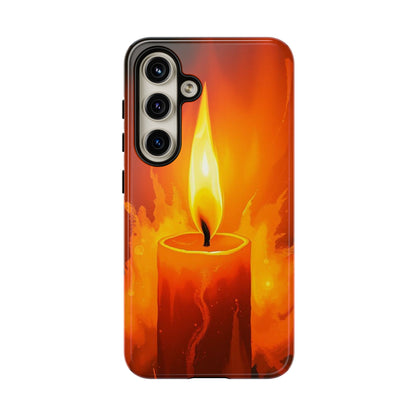 Red Candle Phone Case - Multicolor Phone Case - Samsung Galaxy S24 / Glossy