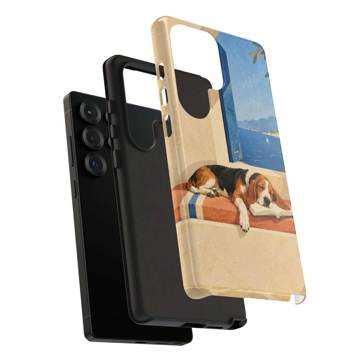 Basset Hound Unfinished Chapter Phone Case - Multicolor Phone Case