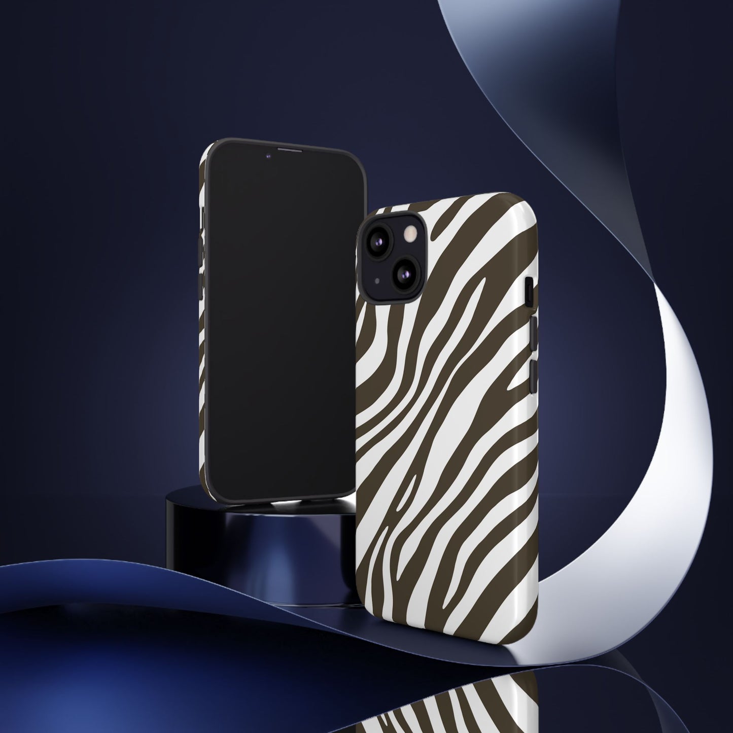 Modern Mocha Zebra Print Phone Case