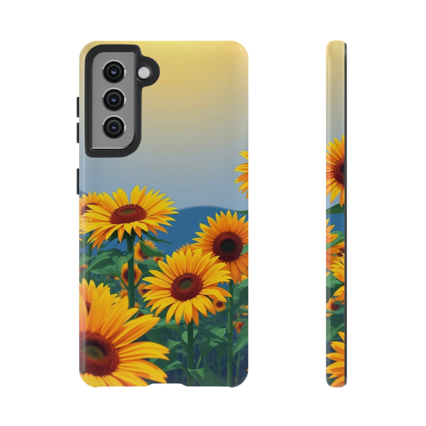 Samsung Galaxy S21 / Glossy Phone Case - Sunflowers Design Phone Case