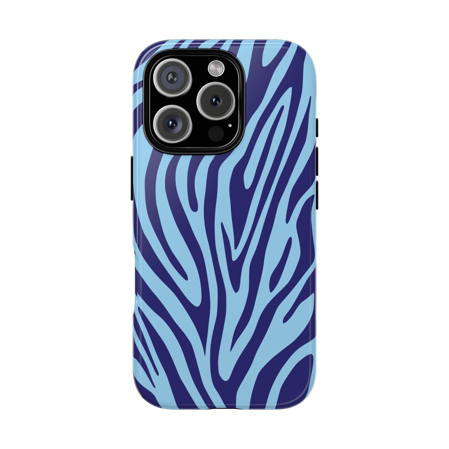 Boutique Sky Blue Tiger Print Phone Case