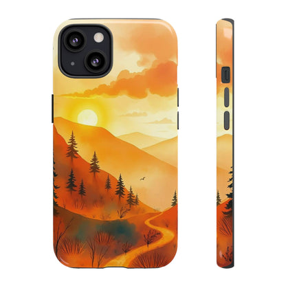 Golden Sunset Design Phone Case - Multicolor Phone Case - iPhone 13 / Glossy