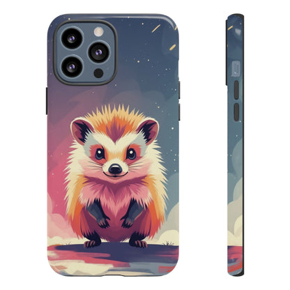 iPhone 13 Pro Max / Glossy Phone Case - Stylised Hedgehog Design Phone Case