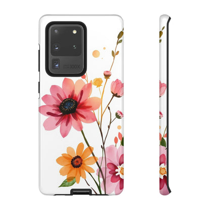 Samsung Galaxy S20 Ultra / Glossy Phone Case - Watercolour Style Simple Wildflower Design Phone Case