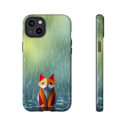 iPhone 14 Plus / Glossy Phone Case - Origami ’Soggy Fox’ Design Phone Case