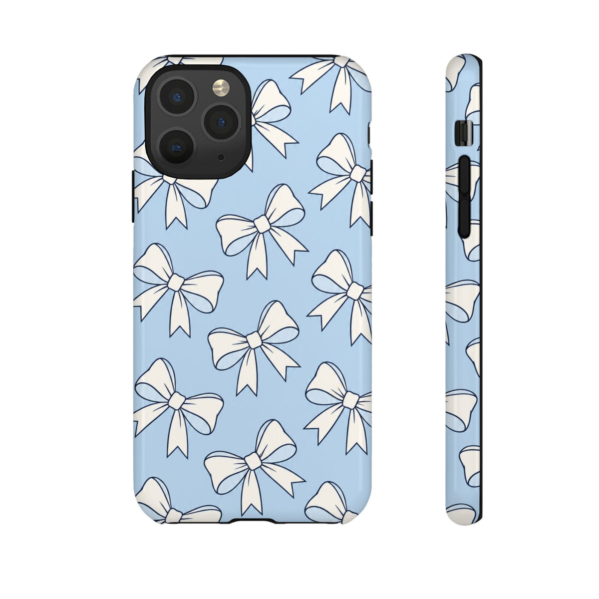 Chic Powder Blue Bow Pattern Phone Case