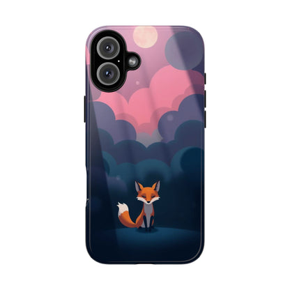 iPhone 16 Plus / Glossy Phone Case - Moody Pop Art Fox Design Phone Case