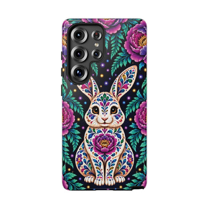 Cute Purple and Teal Calavera Bunny Phone Case - Multicolor Phone Case - Samsung Galaxy S25 Ultra / Glossy
