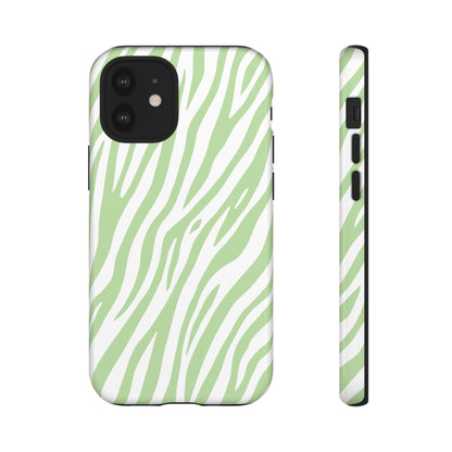 Mint Tiger Print Phone Case