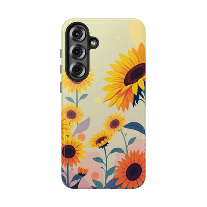 Modern Flat Sunflower Design Phone Case - Multicolor Phone Case - Samsung Galaxy S25 Plus / Glossy