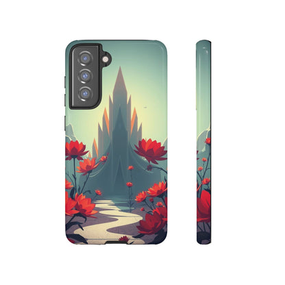 Samsung Galaxy S21 FE / Glossy Phone Case - Gothic Alien Garden Design Phone Case