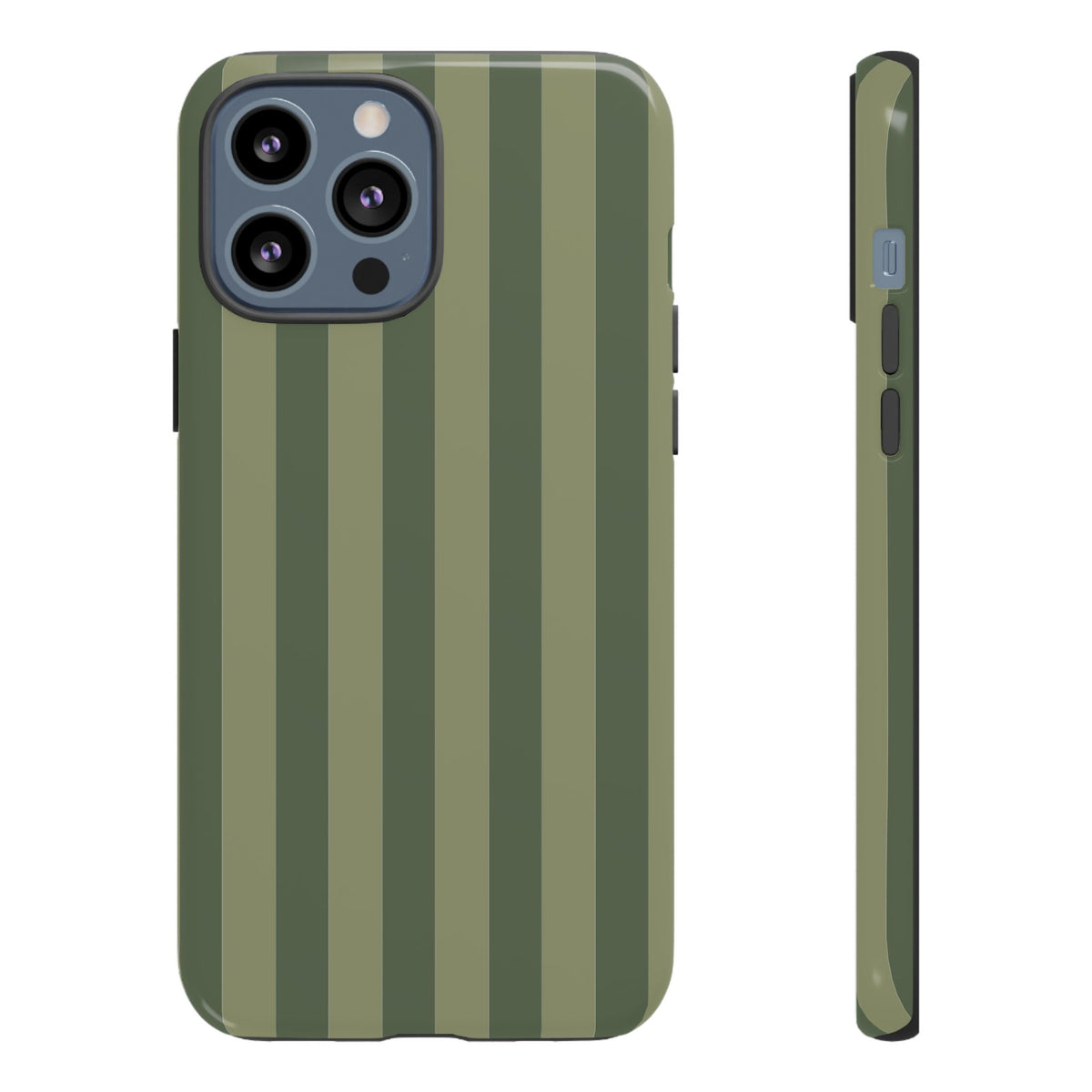 Green Stripe Pattern Phone Case - Green Phone Case - iPhone 13 Pro Max / Glossy