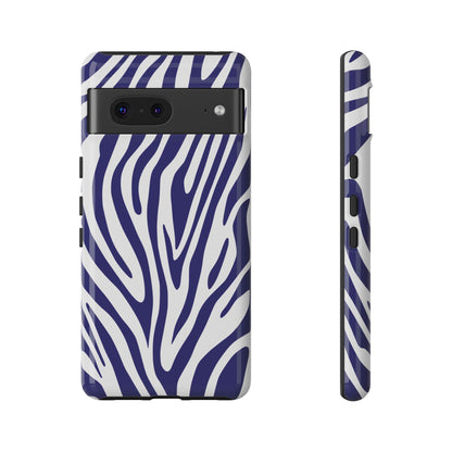 Graphic Blue Tiger Print Phone Case