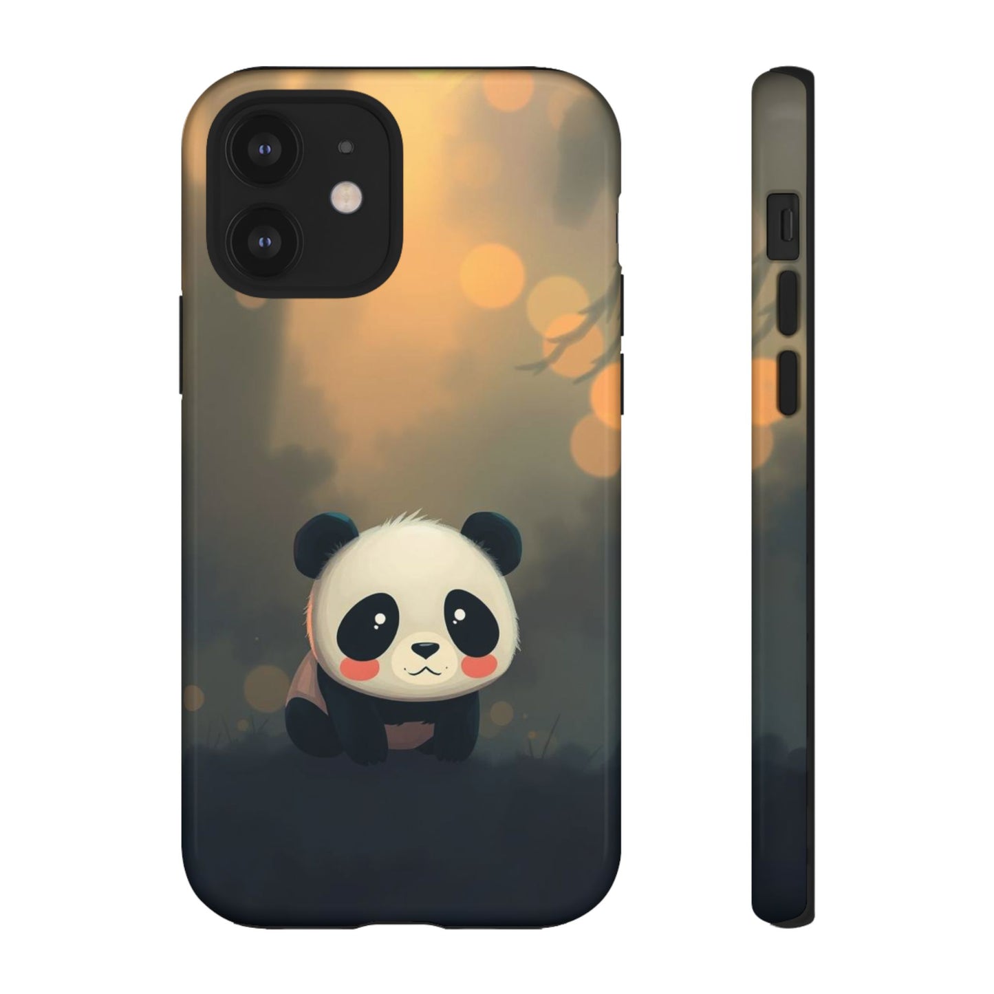 iPhone 12 / Glossy Phone Case - Cute Gothic Panda Design Phone Case