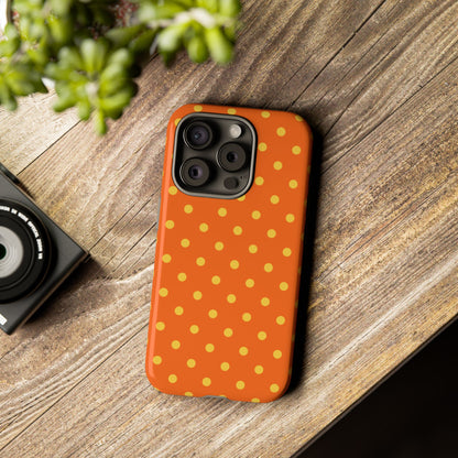 Trendy Orange & Yellow Dot Pattern Phone Case - Orange Phone Case