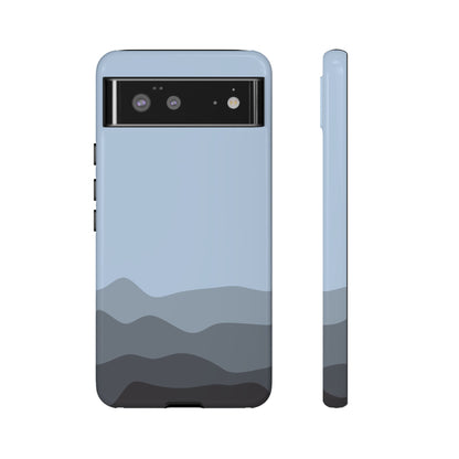 Blue Abstract Waves Protective Phone Case - Blue Phone Case - Google Pixel 6 / Glossy