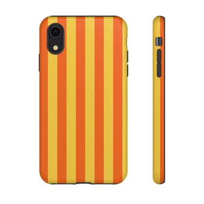 Trendy Orange & Yellow Stripe Pattern Phone Case - Yellow Phone Case - iPhone XR / Glossy