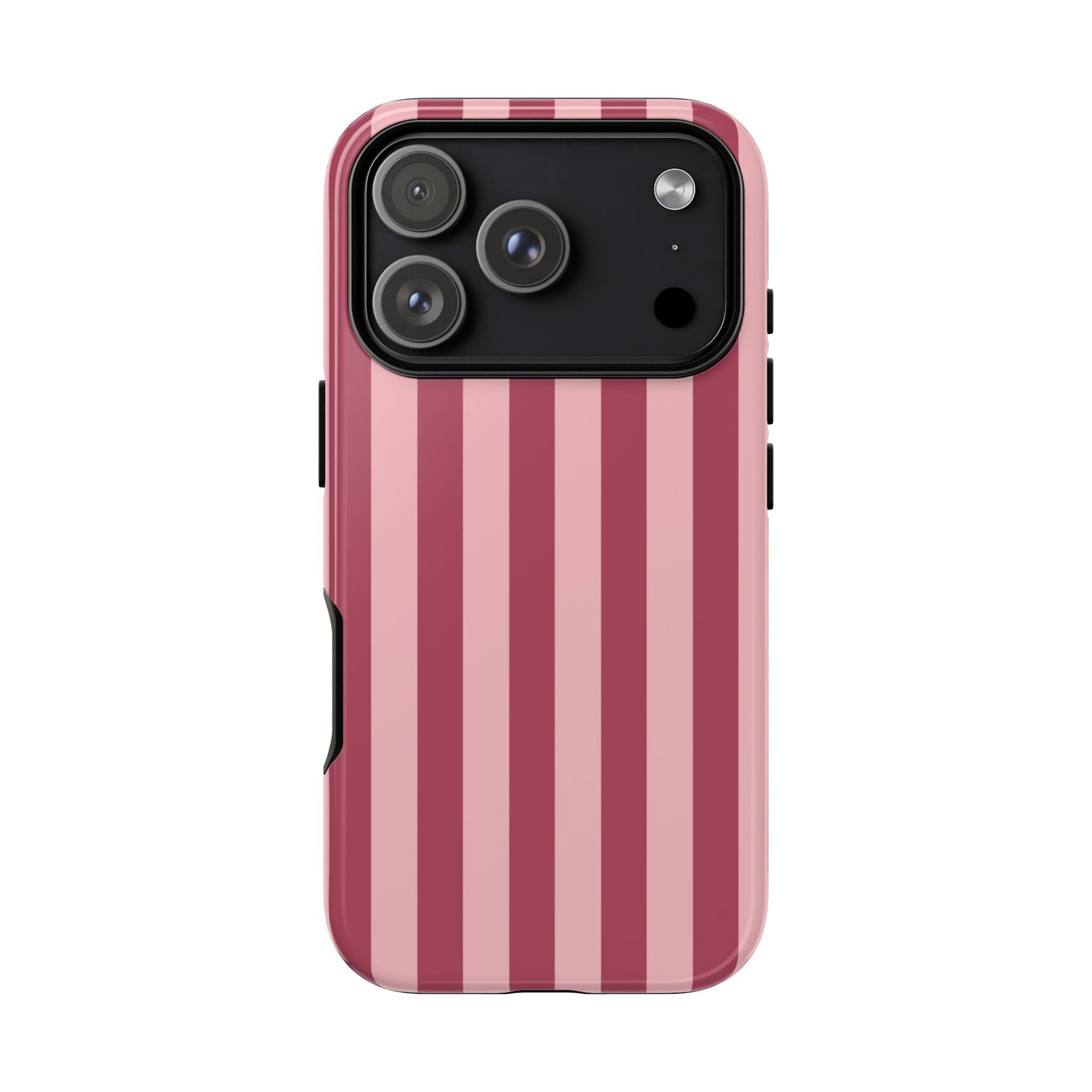 iPhone 17 Pro / Glossy Phone Case - ’Pink Stripe Pattern’ Phone Case