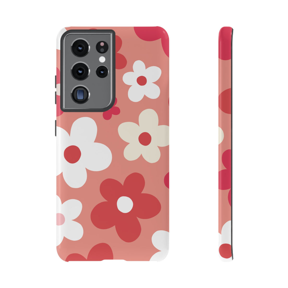 Cute Pink Daisy Pattern #1 Phone Case - Pink Phone Case - Samsung Galaxy S21 Ultra / Glossy